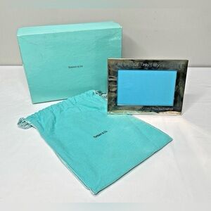 Tiffany & Co Sterling Silver 925 Picture Frame 7x5 Monogrammed W/ Felt Bag & Box